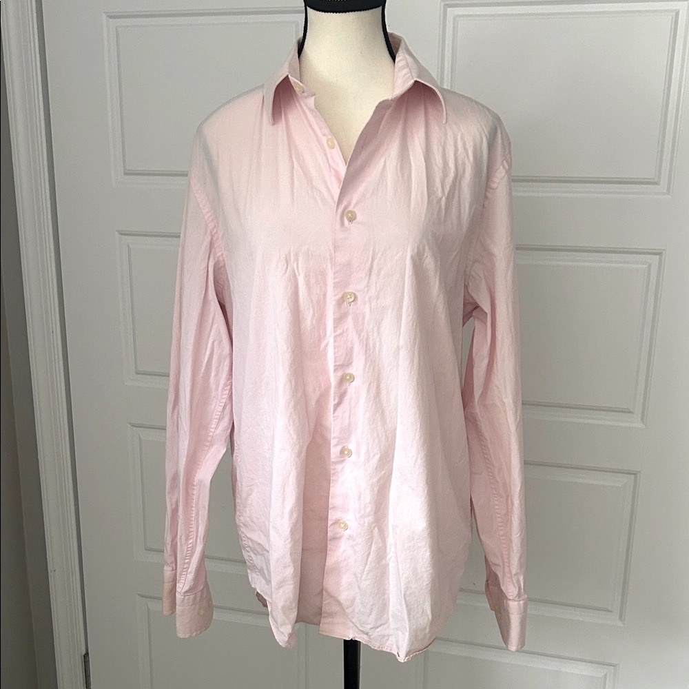 Express Men's Soft Pink Long Sleeve Button Down Dress Shirt Neck Sz 15-15.5